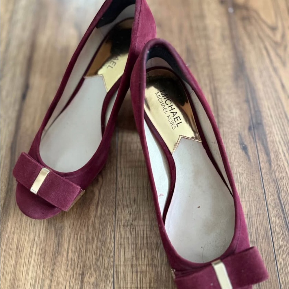 Michael Kors Wine Peep Toe Heels